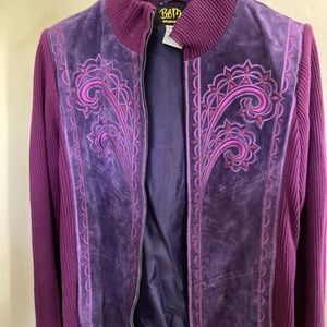 Bob Mackie Wearable Art Leather jacket